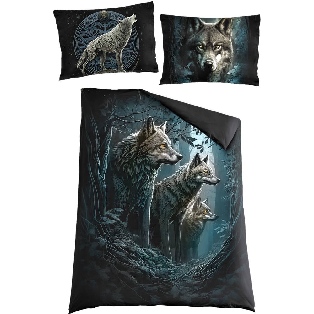 Spiral - Forest Guardians Dekbedovertrekset - Eenpersoons - Zwart